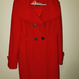 Size Large Guess red knee length peacoat